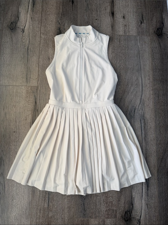 Prince Dresses & Skirts - Prince White Sleeveless Zip-Front Pleated Dress